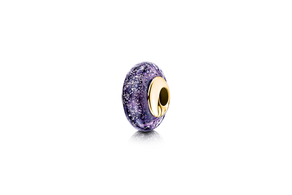 charm bead purple gold 1