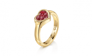 heart ring gold red 1