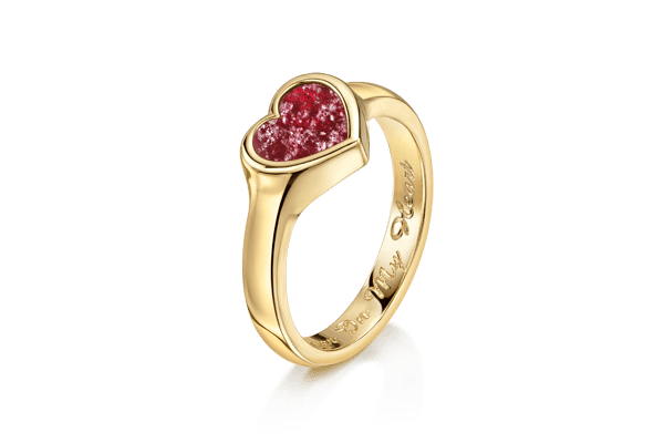 heart ring gold red 1